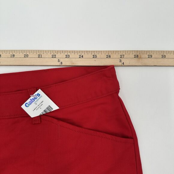 St. John's Bay Bermuda Shorts Plus Size 30W Red Cotton Stretch 10" Inseam Womens - Picture 5 of 6